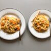 Celery Carrot Mushroom Fettuccine in White Sauce