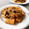 Aubergine Bolognese Rigatoni