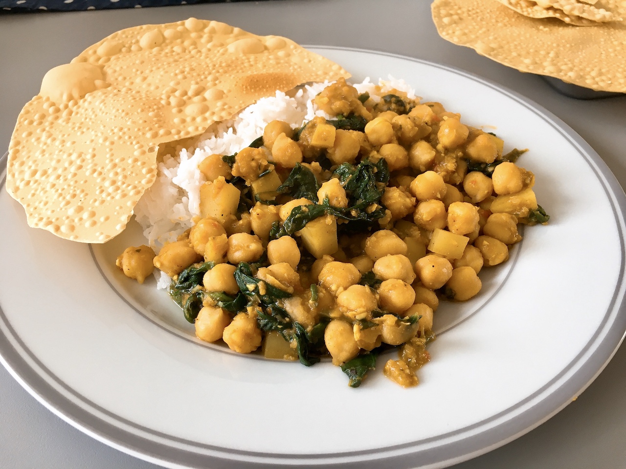 Easy Indian Chickpea Curry, Mild (Kadai Chhole)