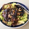 Roasted Red Cabbage with Mustard Honey Sauce