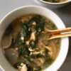 spinach radish miso soup