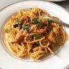 Basic Tomato Sauce Spaghetti with Aubergine