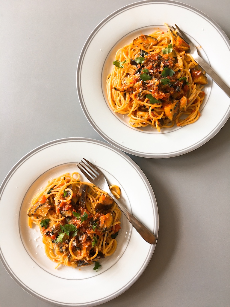 tomato eggplant pasta