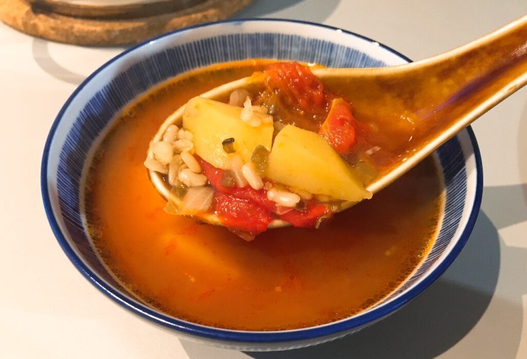 Vegan Canton Soup: Tomato, Potato and Lentil—Easy and Quick!