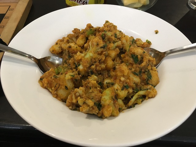 Aloo Gobi in Udaipur.