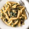 avocado spinach and eggplant penne