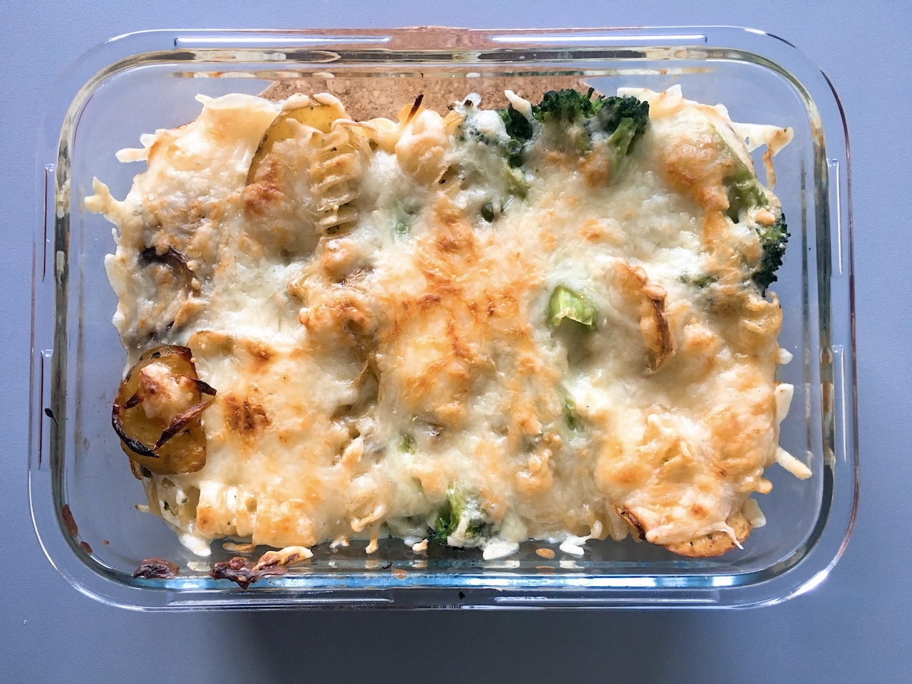 Easy Gratin with Broccoli and Potato  (Without Cream)