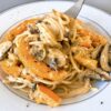 Healthy Pumpkin Pasta with Soy Cream Sauce