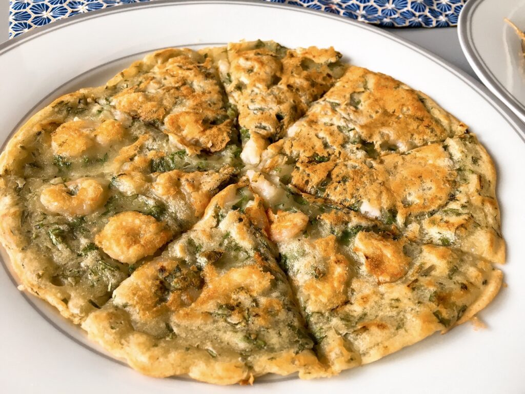 Coriander and Shrimp Savoury Pancake