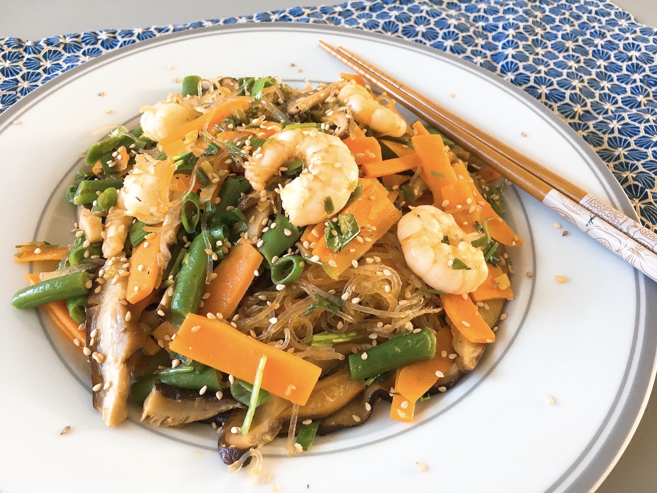 Shacha Stir-fry Noodles with Shrimp and Veggies