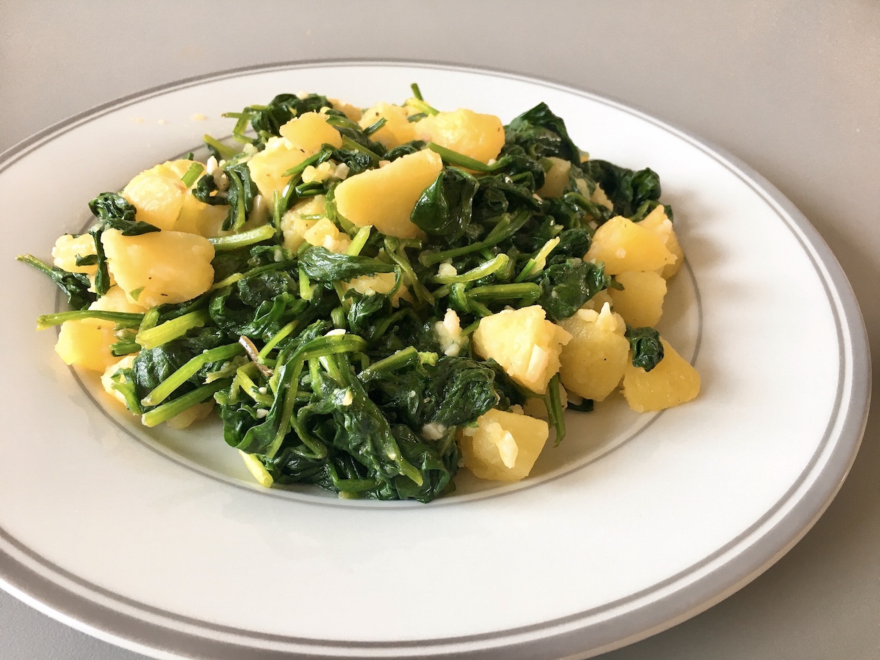 Croatian blitva inspired spinach with potatoes.