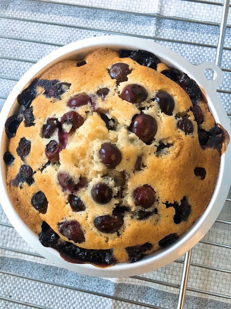 simple blueberry cake with 5 ingredients