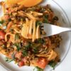 refreshing orange salsa sauce with pasta