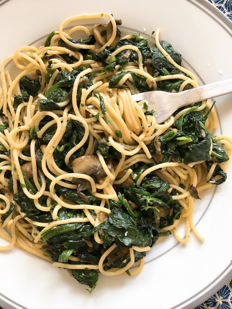 make this spinach peperoncino in 15 mins