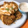 Carrot Fritters with Grilled Halloumi Cheese