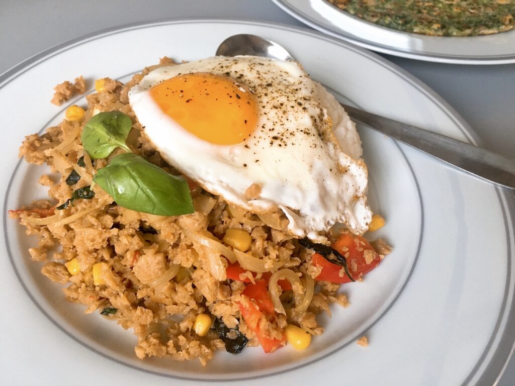 Vegetarian Thai Pad Krapow with Soya Chunks