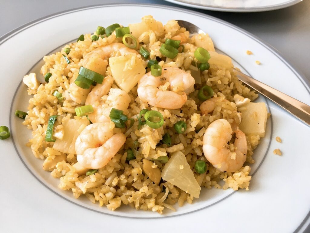 Thai Pineapple Fried Rice with Shrimp