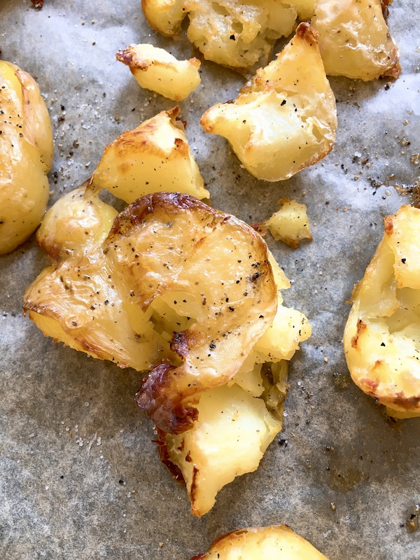 Roasted potato snacks.