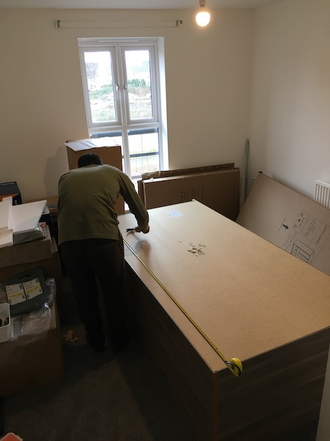 Assemble furnitures when house moving.