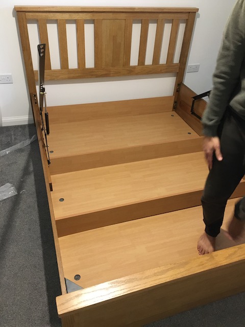 Assemble ottoman bed without TaskRabbit.