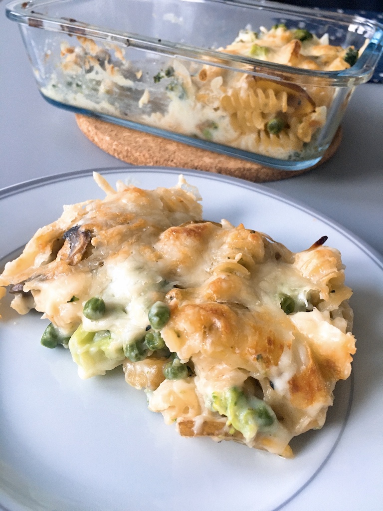 Gratin with broccoli and potato.