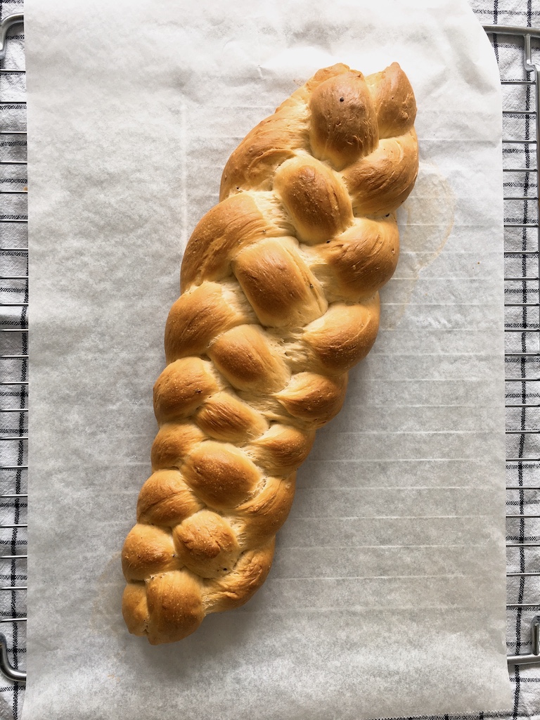 Finnish Cardamom Bread (Pulla, Without Egg)