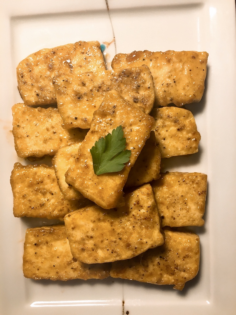 Fried five spice tofu.