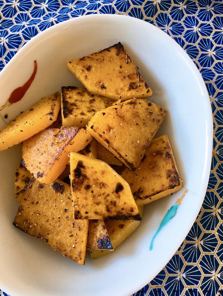 Pan-roasted butternut squash.