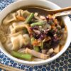 Easy Stir-fried Mixed Veggies and Dumplings Rice Noodle