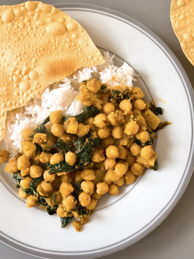 Indian chickpea curry, kadai chhole.