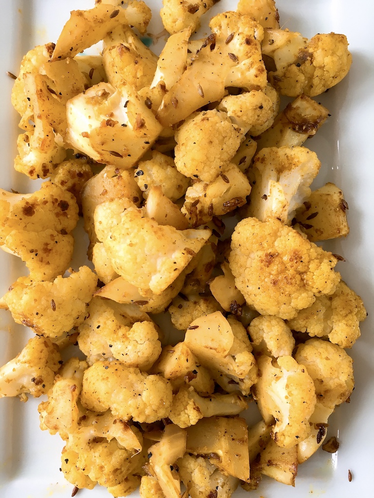 Cauliflower with Japanese curried vinaigrette.