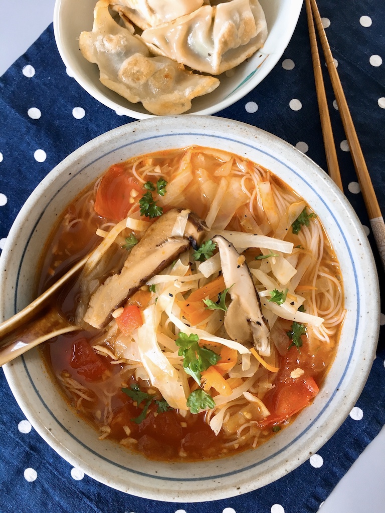 Tomato soup vermicelli.