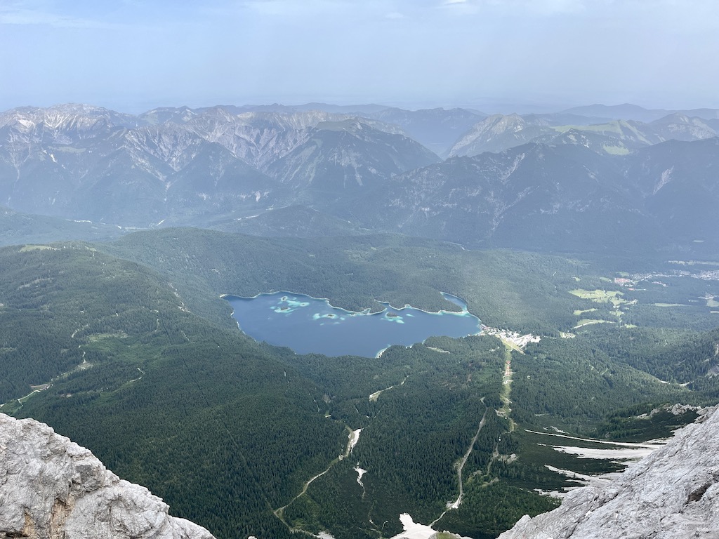 Eibsee view from Zugspitze.