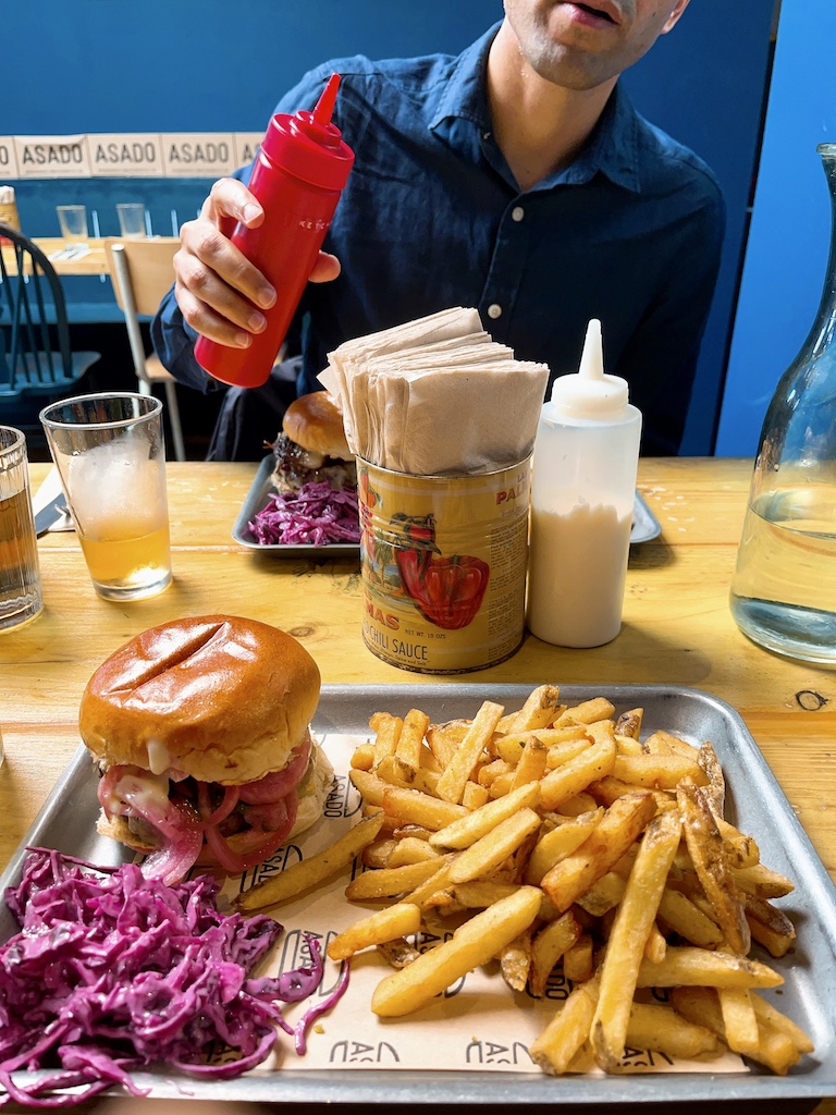 Asado burger in Bristol