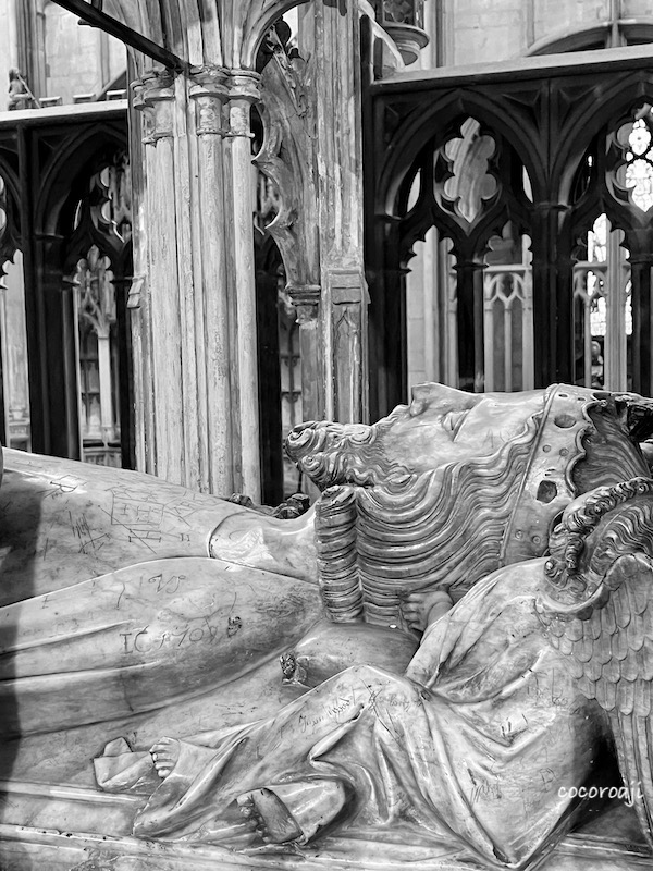 The head of of King Edward II's tomb.