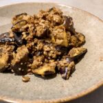 Blackened Aubergine with Soya Mince