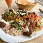 Mezze plate from the Baba Ganoush Kitchen in Bristol