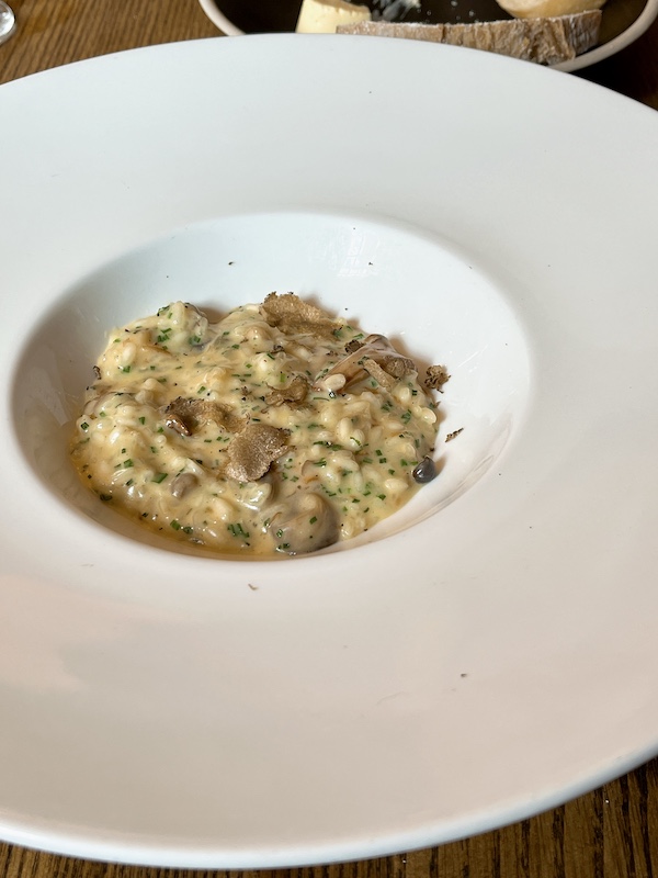 Wild mushroom risotto with truffle.