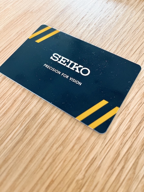 SEIKO vision registration card