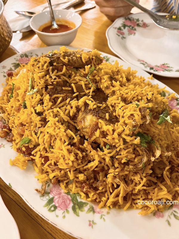 Chicken machboos from Al Khayma Heritage Restaurtant in Dubai.