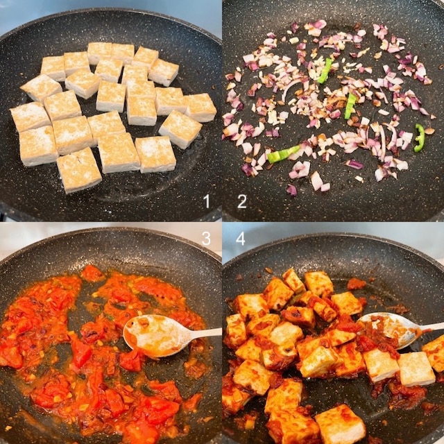 How to cook this simple tofu recipe in tomato sauce.