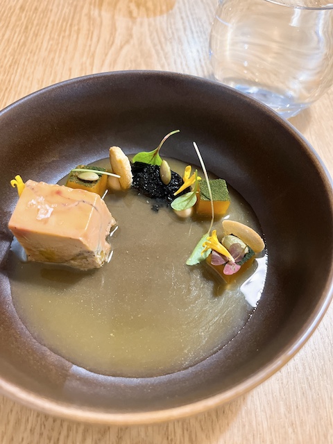 Foie gras in the tasting menu.