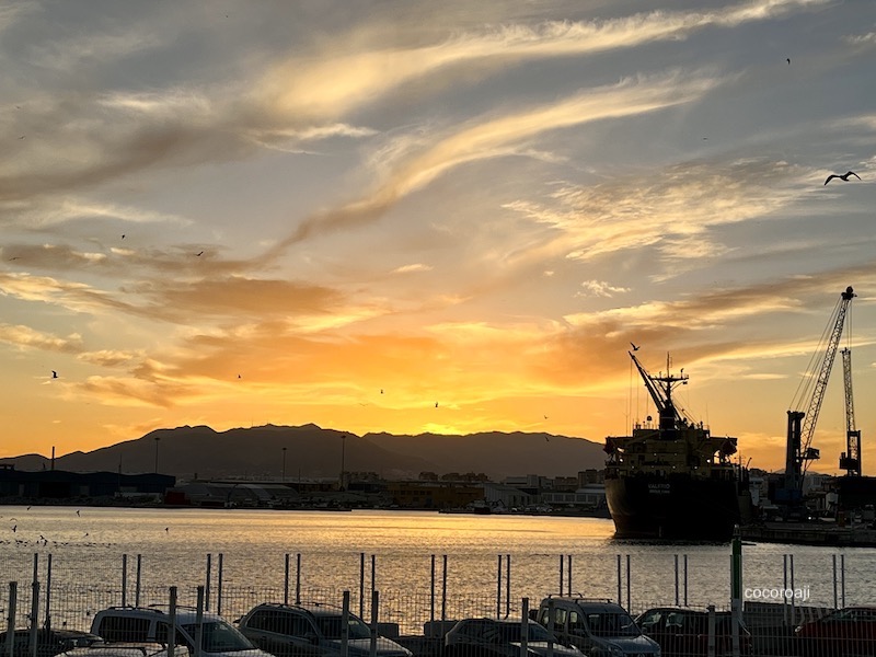 Sunset in Málaga.