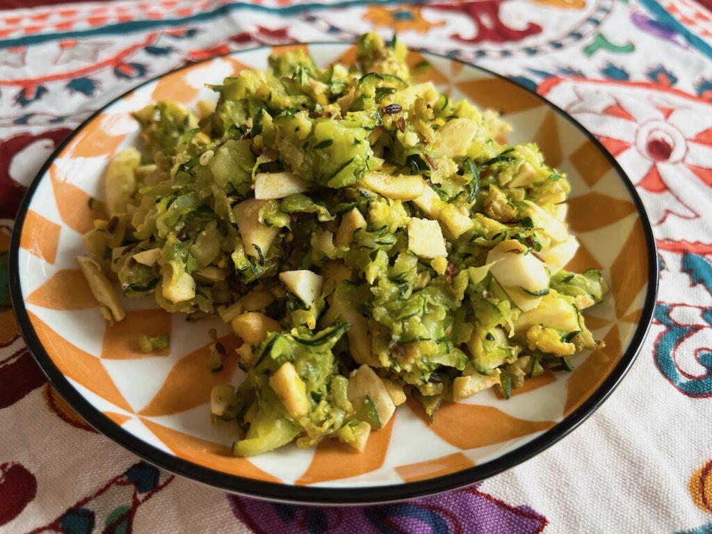 Moroccan mezze recipe made with courgette, egg and cumin.