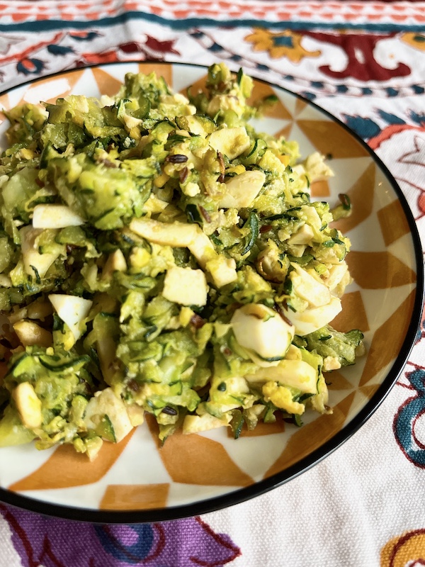 Moroccan mezze recipe made with courgette, egg and cumin.