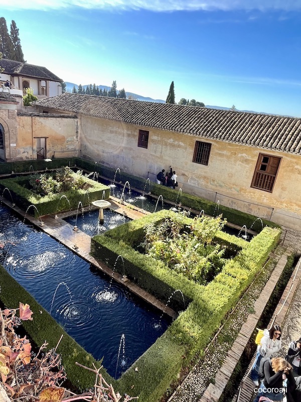 Generalife garden in Alhambra.