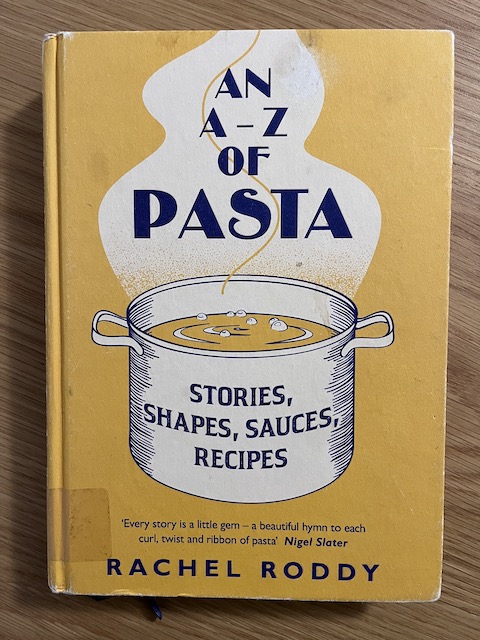 A cookbook called 'An A - Z of Pasta'.