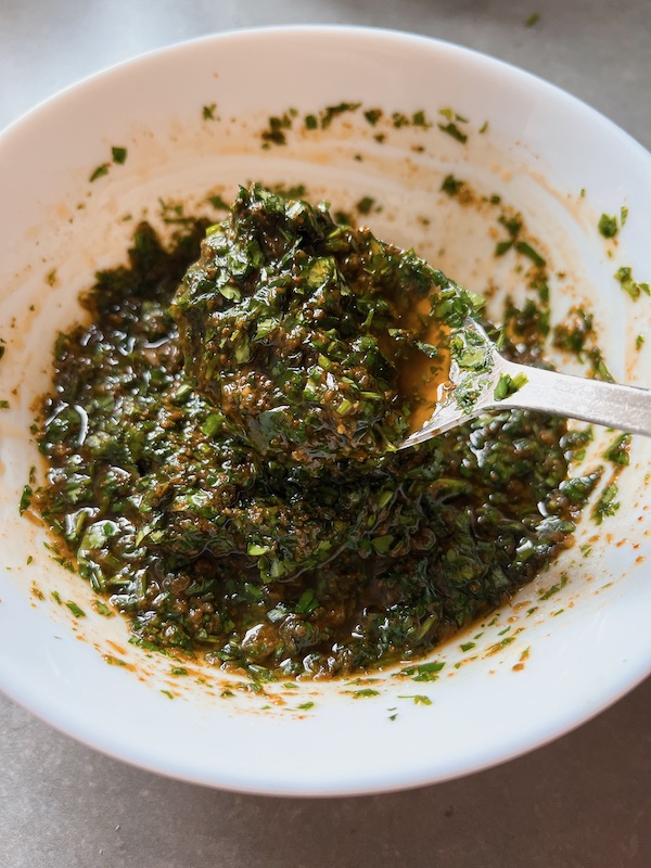 Moroccan chermoula.