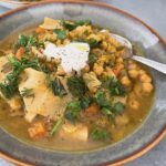 Persian ash inspired chickpeas and noodles soup.