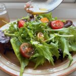 Basic red wine vinaigrette with salad.